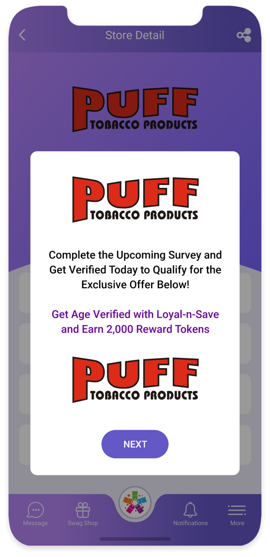 Open the Loyal-n-Save app and click on your preferred retailer